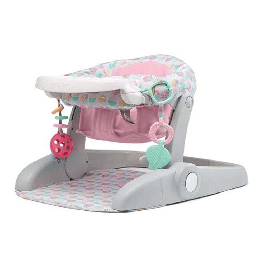 Learn-to-Sit Stages 3-Position Floor Seat, Sweet-and-Sour Pink – Activity Seat